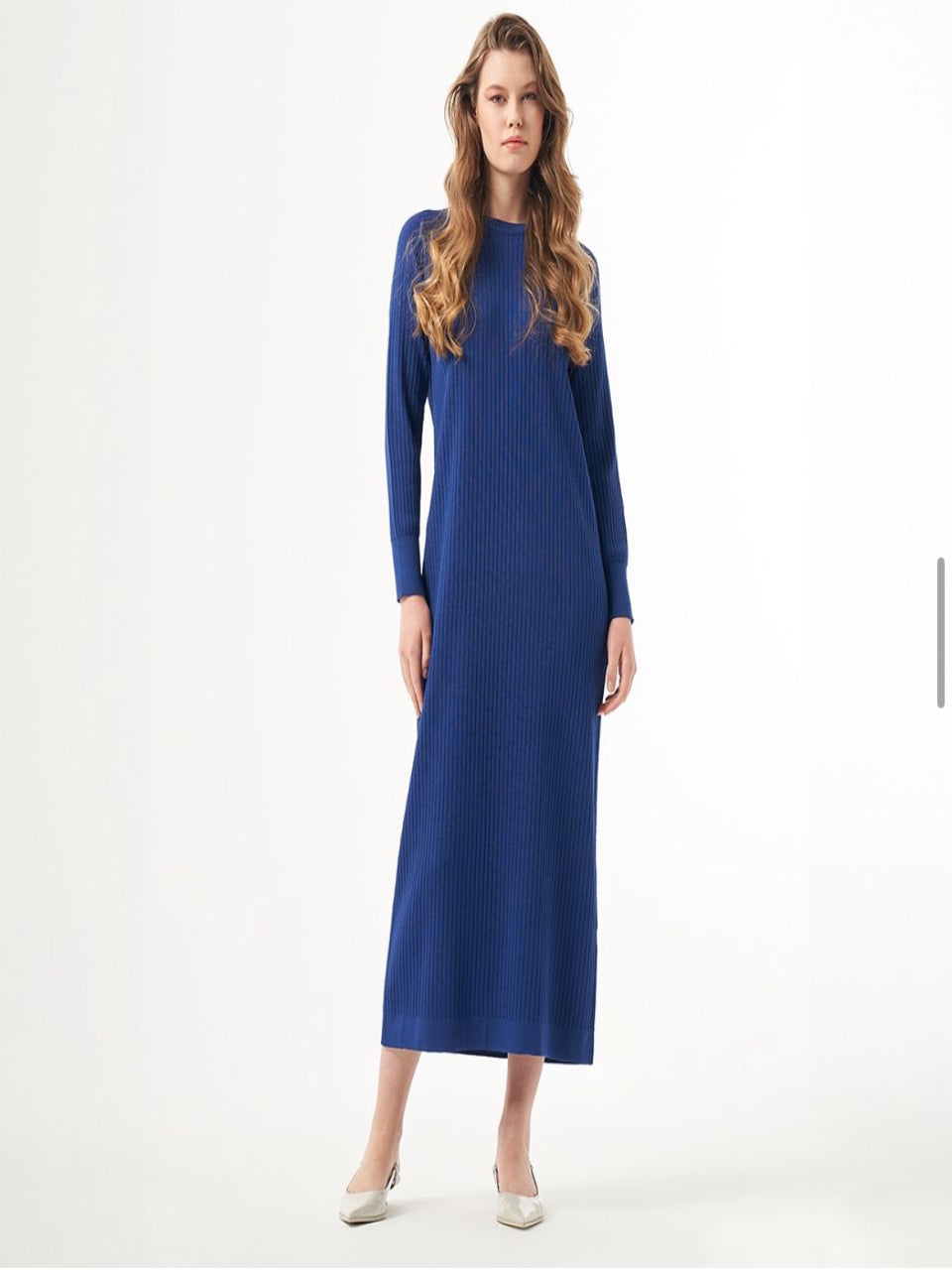Blossom Collection Nuss Knitwear Fall & Winter Azure Blue Dress