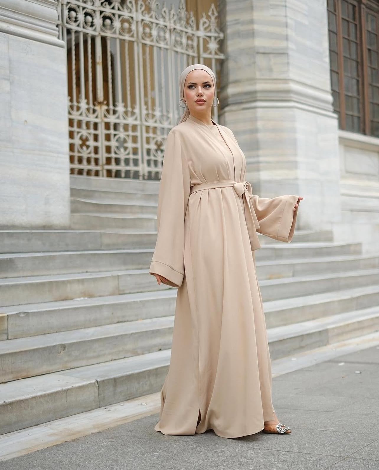 Two-Piece Modest Set – Dress & Abaya (Three Color Options)