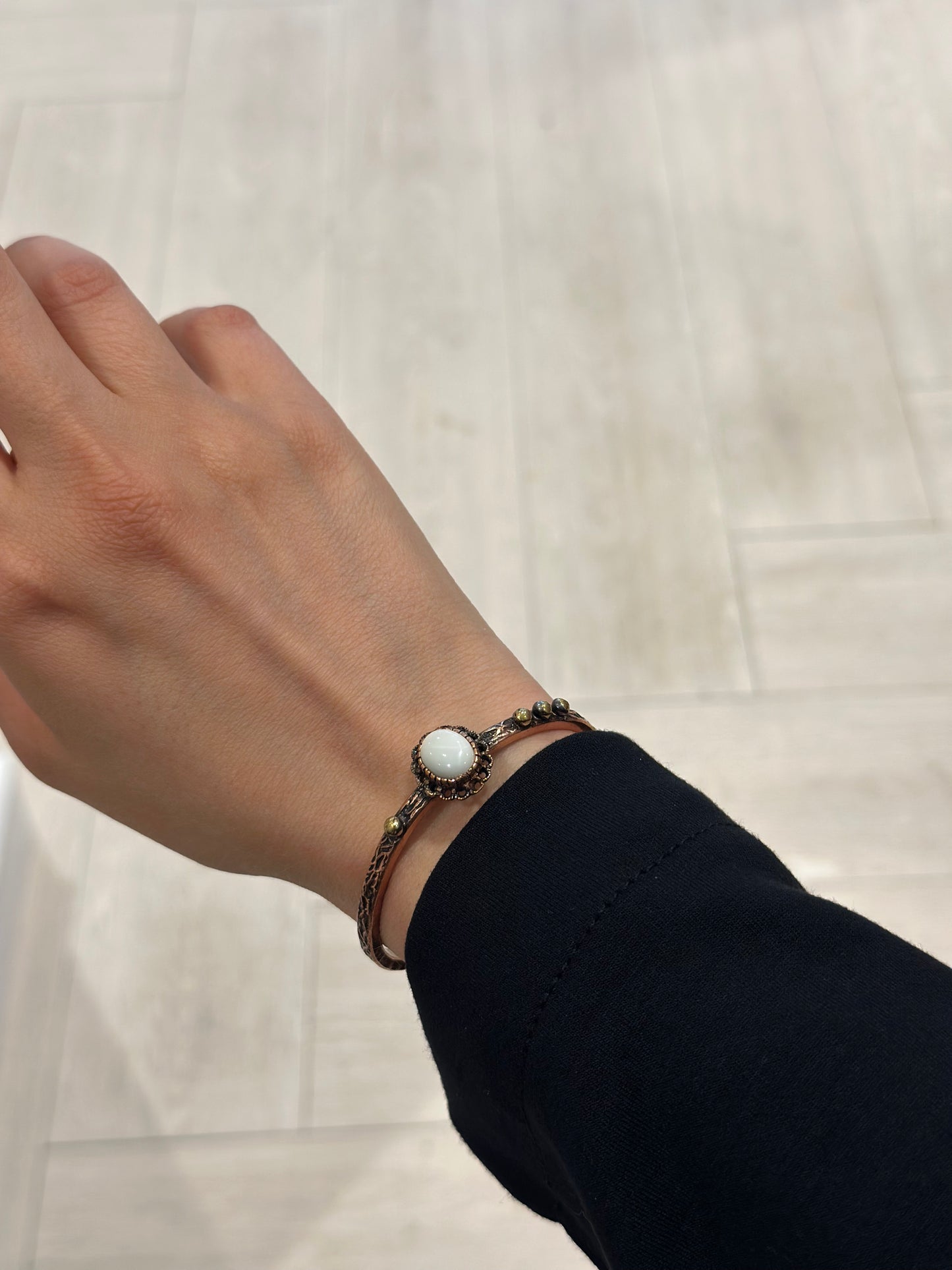 Handmade Copper Bracelet– Adjustable Minimalist Bangle