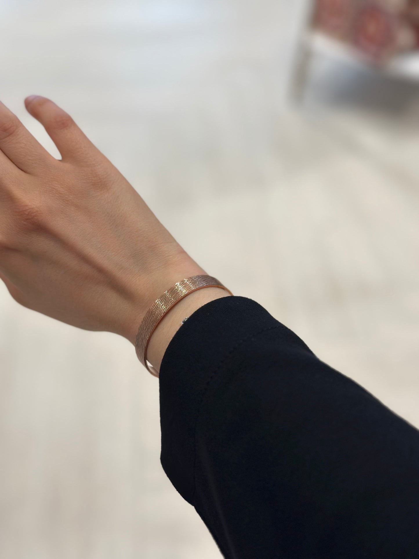 Handmade Copper Bracelet– Adjustable Minimalist Bangle