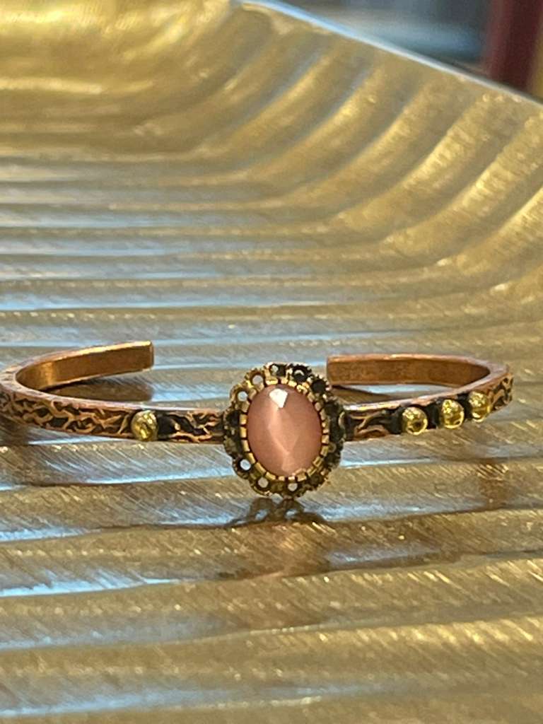 Handmade Copper Bracelet– Adjustable Minimalist Bangle