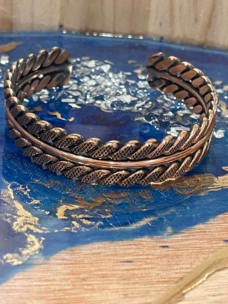 Handmade Copper Bracelet– Adjustable Minimalist Bangle