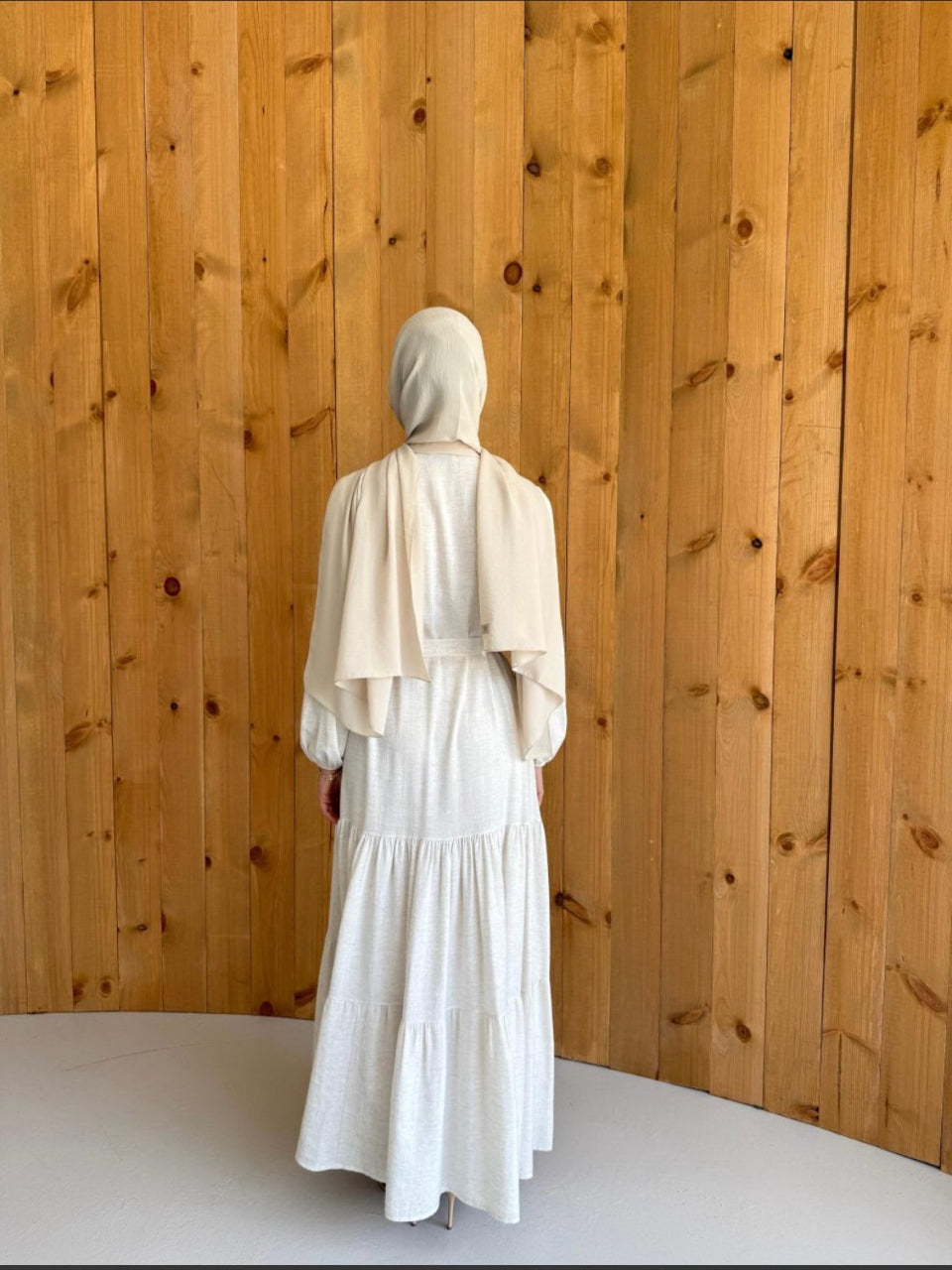 Blossom Elegant Natural Organic Summer Beige Dress