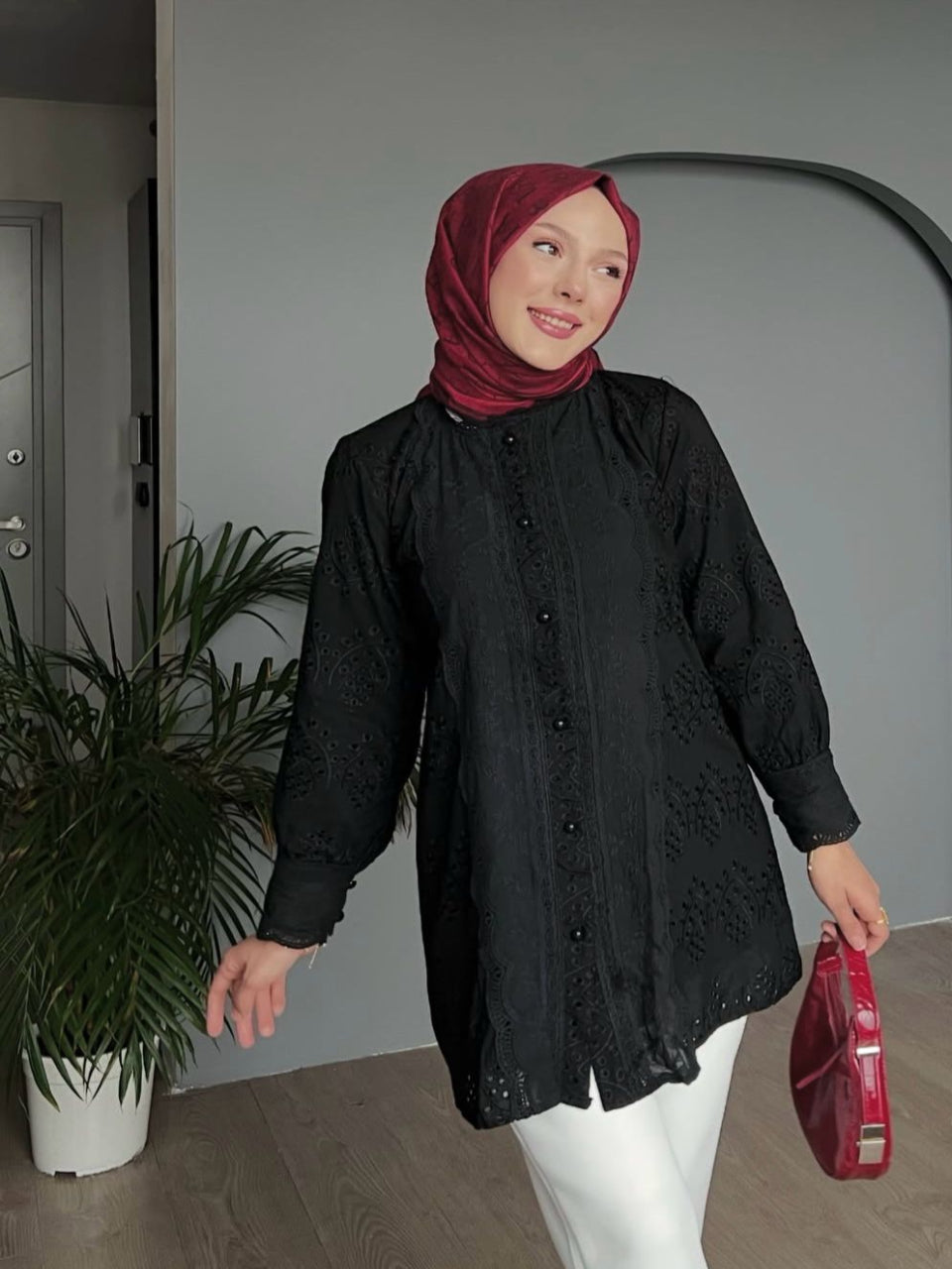 New Collection Organic Cotton Black Shirt/Tunic