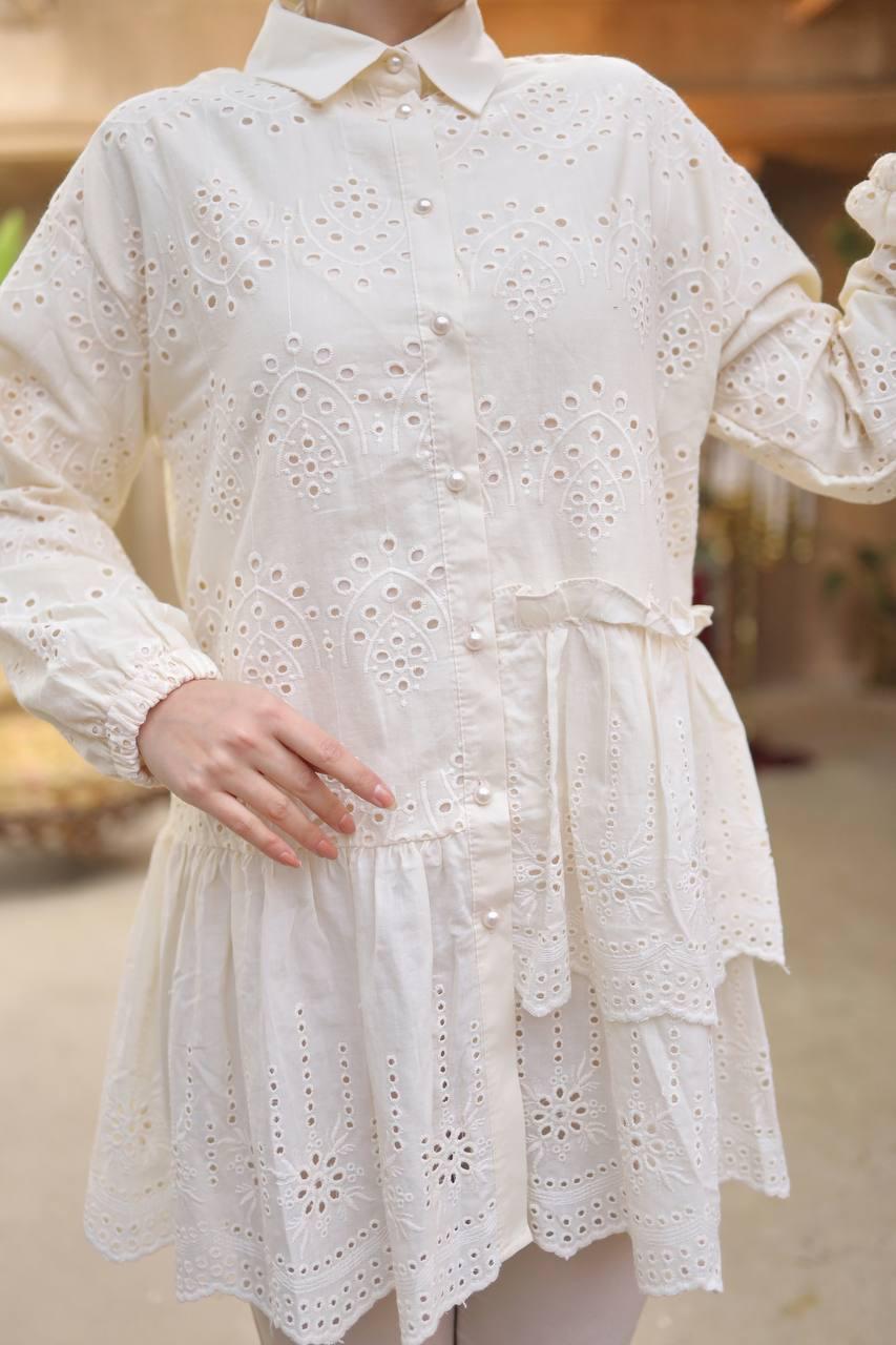 Elegant - Stylish Beige Shirt/Tunic Blossom New Arrival Collection