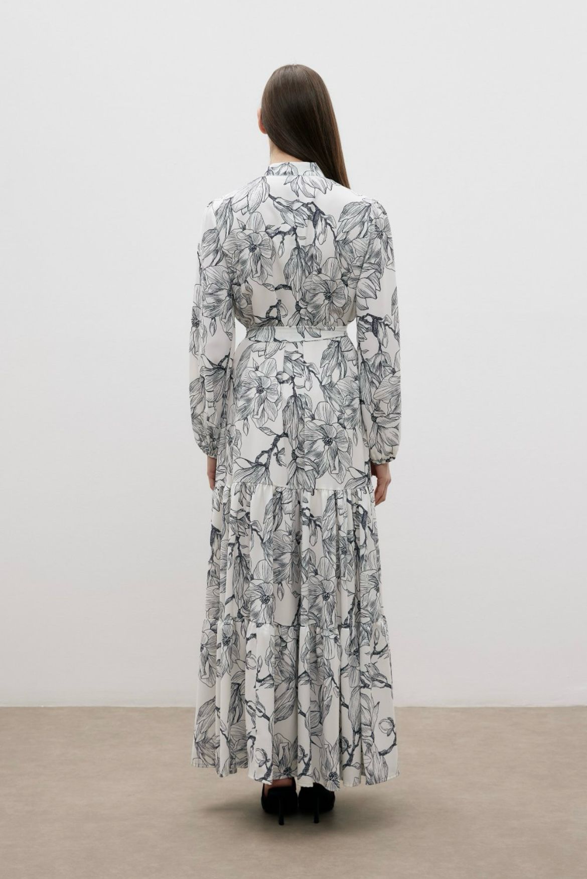 Black Floral Printed Summer Dress Blossom Collection