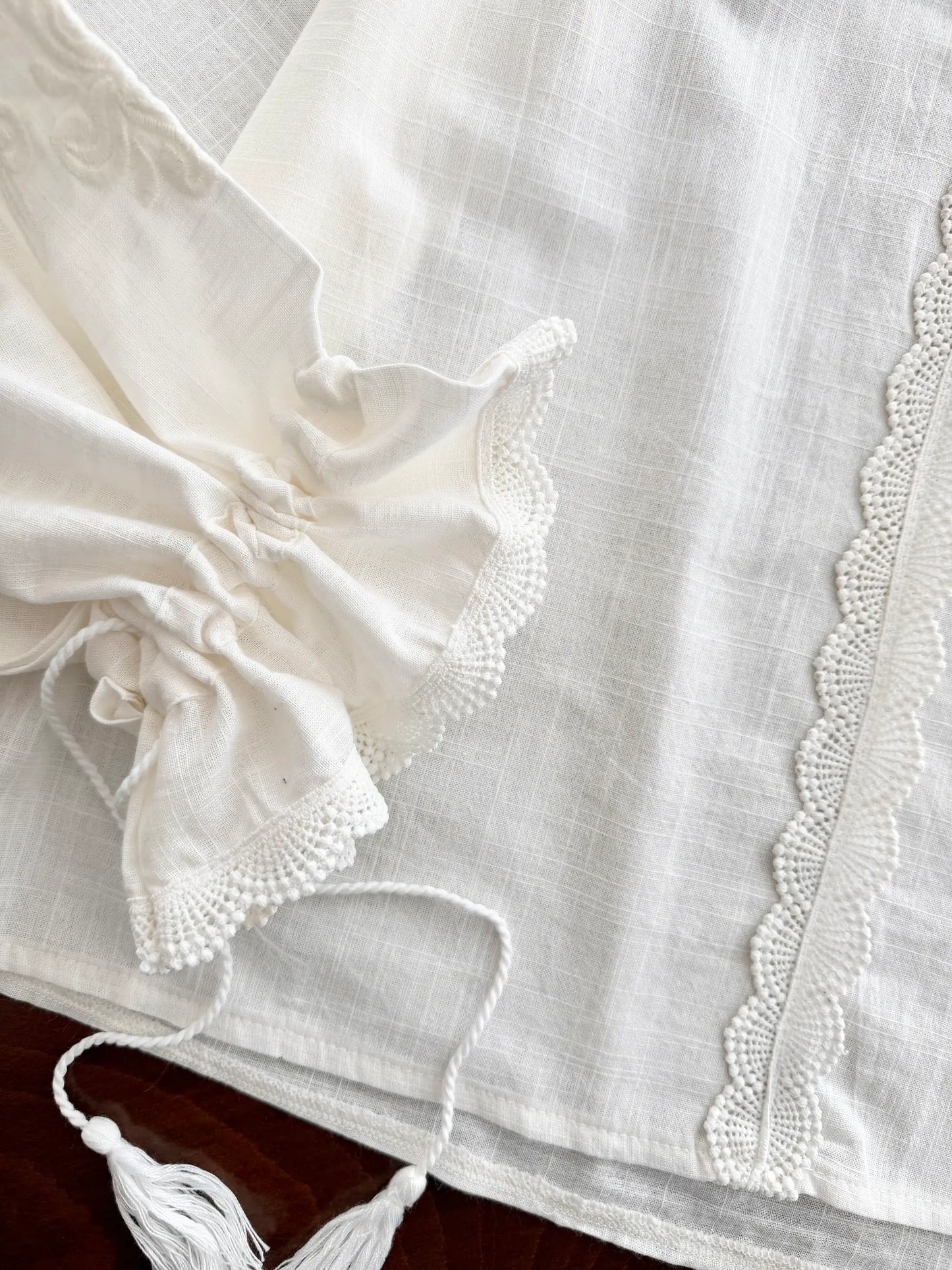 Tasseled Embroidery Detail Blouse