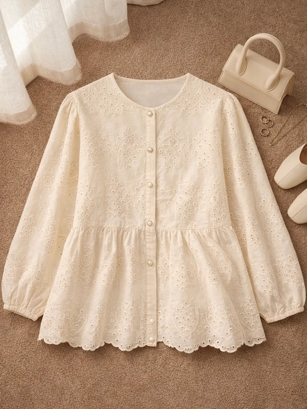 Scalloped Yoke Shirt