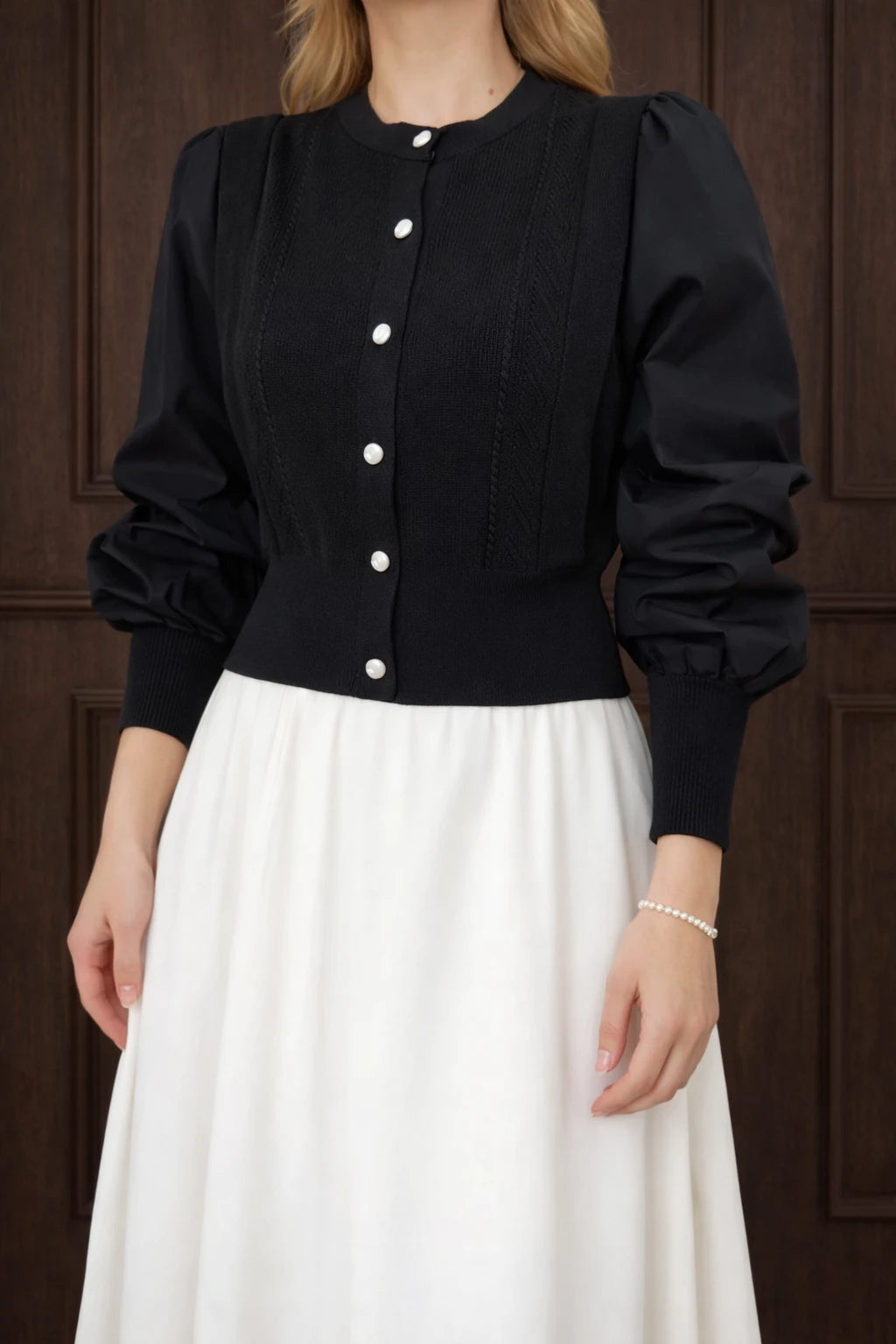 Princess Sleeve Crop Cardigan