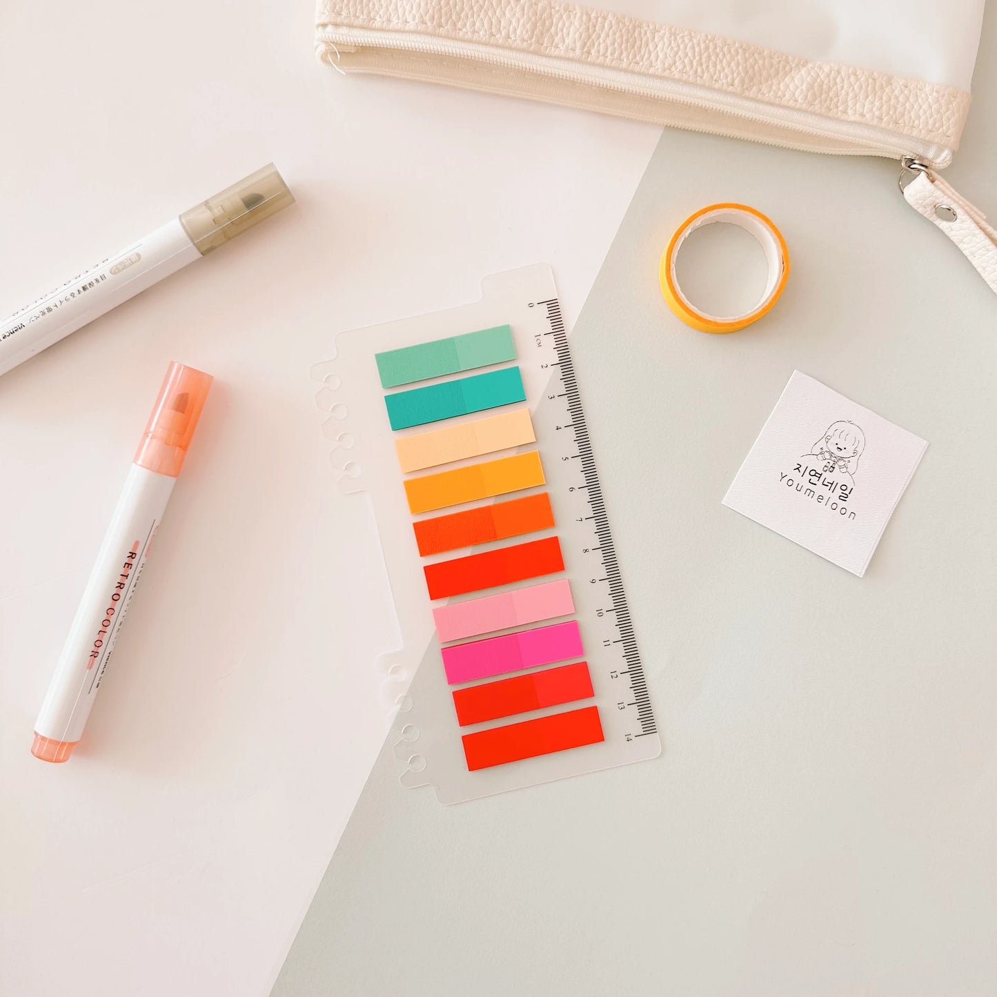 Green Tone 8 Color Index Sticker