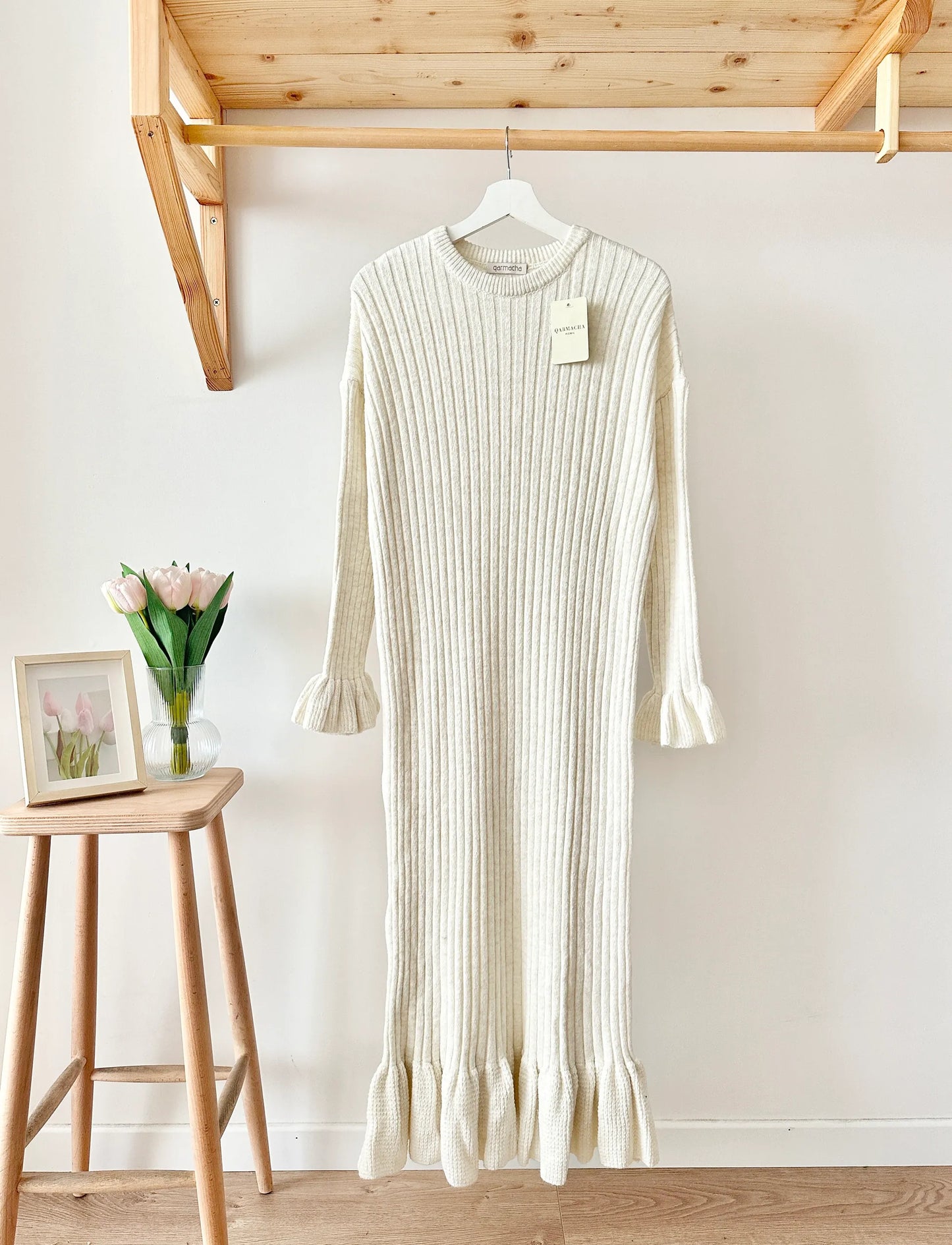 Knit Ruffled Dress
