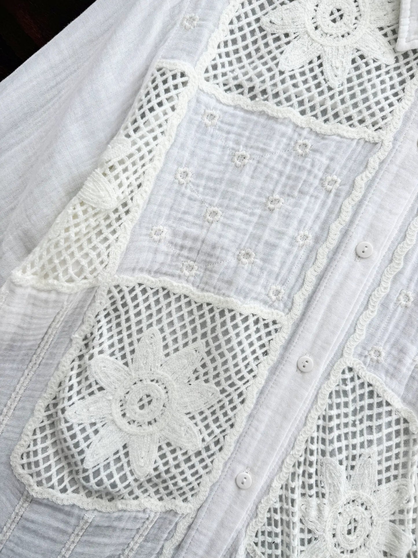 Muslin Embroidered Shirt