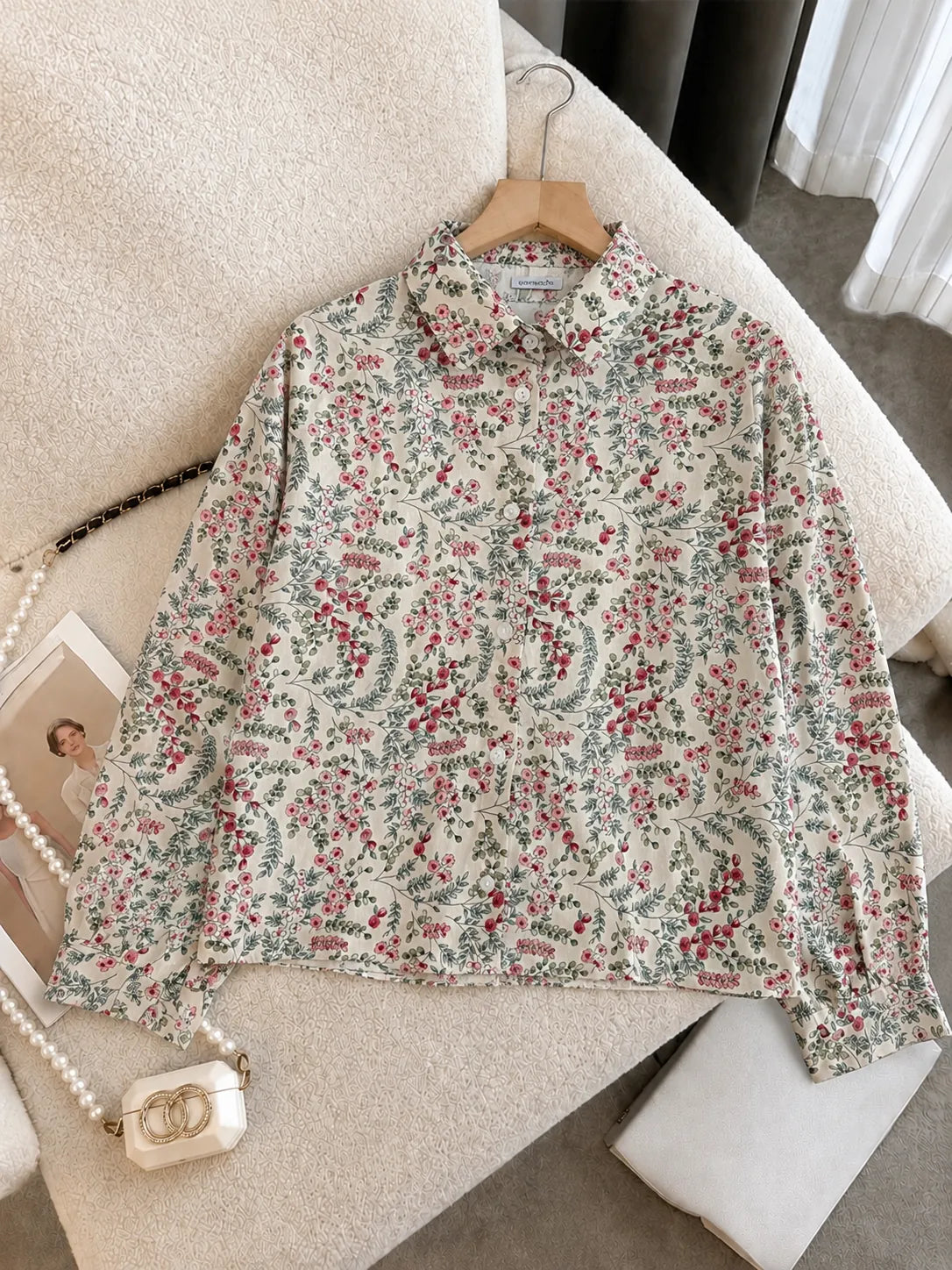 Bordo Floral Poplin Shirt