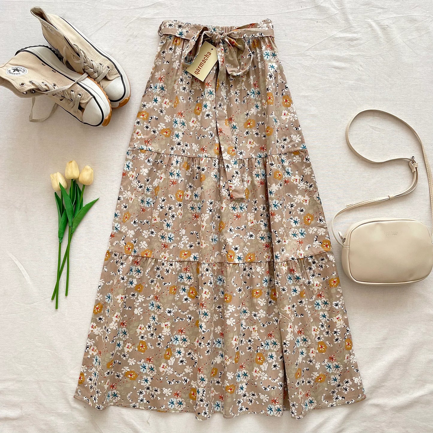 Large Violet Tiered Skirt