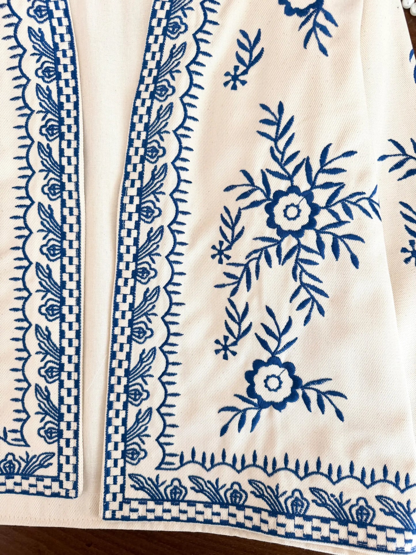 Imported Blue Embroidered Jacket