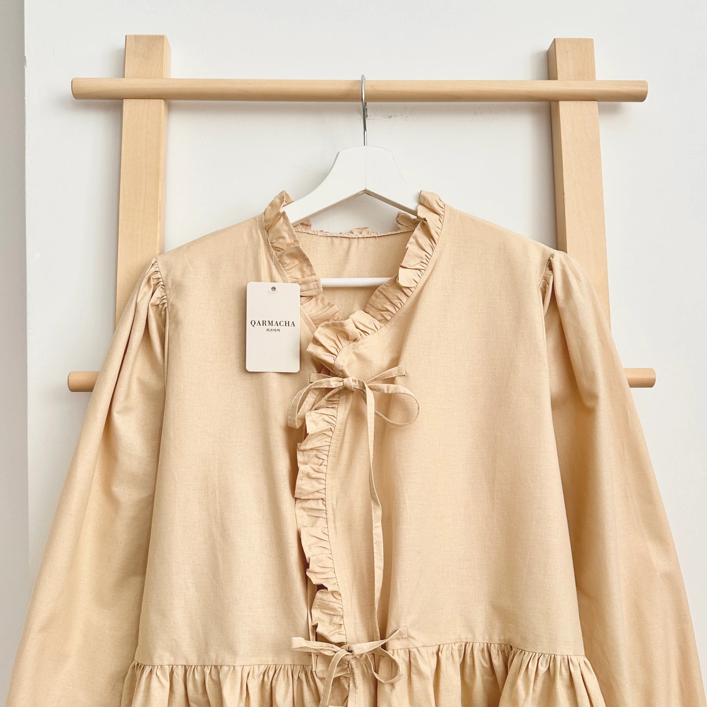 Ruffled Tie Tunic Shirt