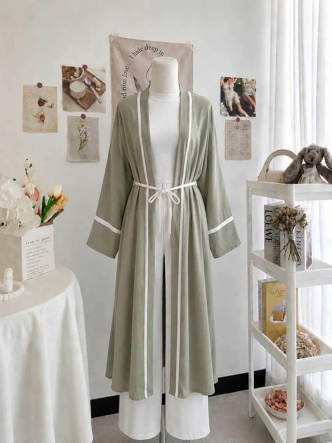 Belted Linen Kimono