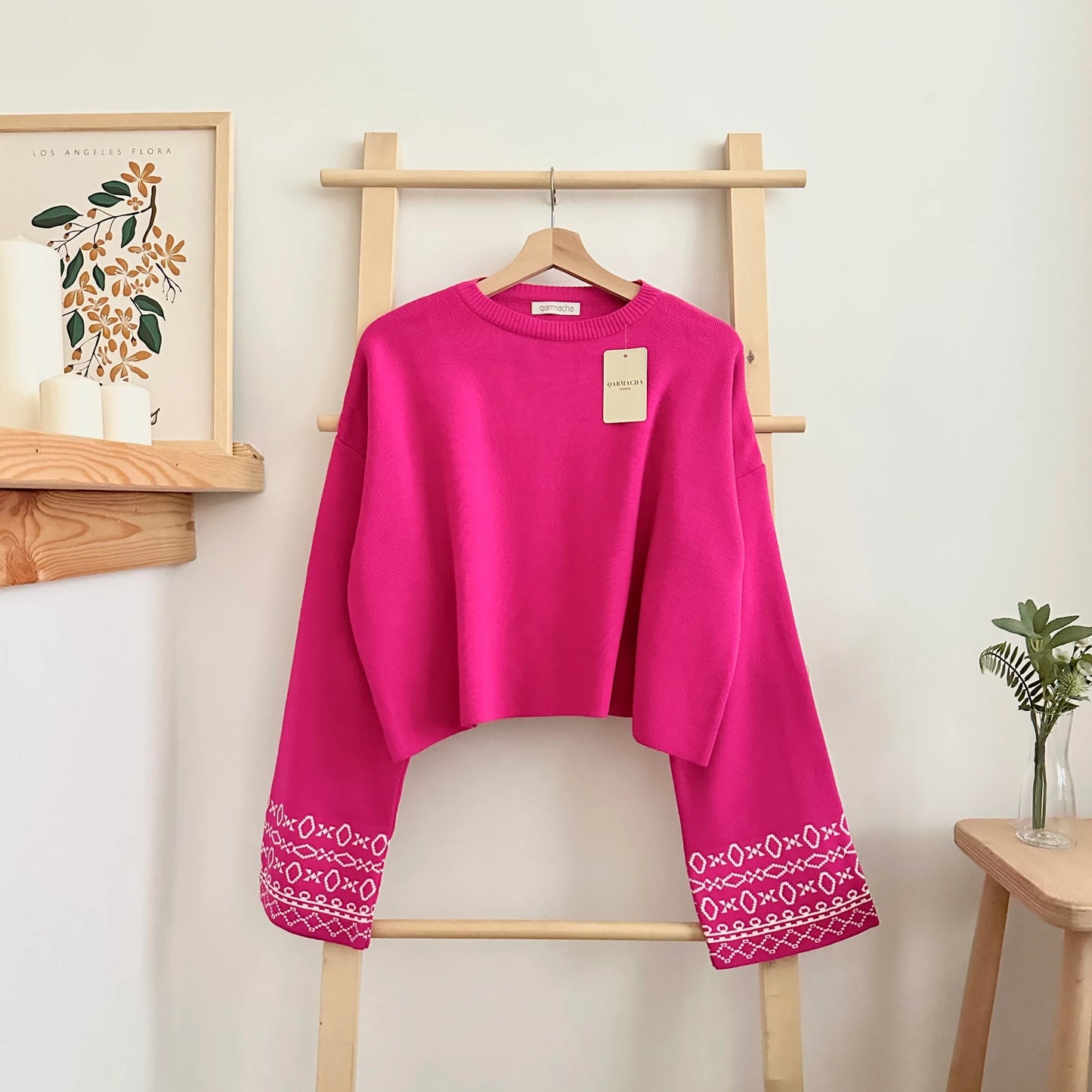 Sleeve Detail Knit Crop