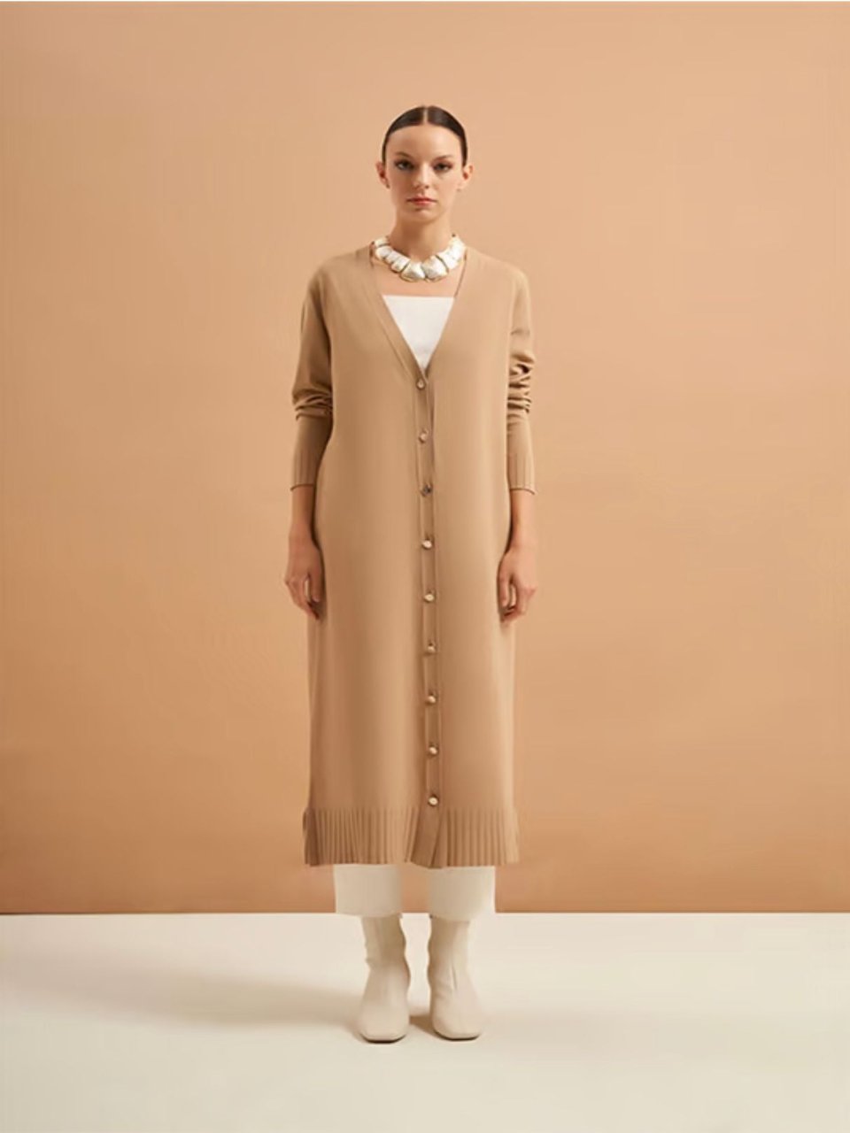 long buttoned knit cardigans elegant women's