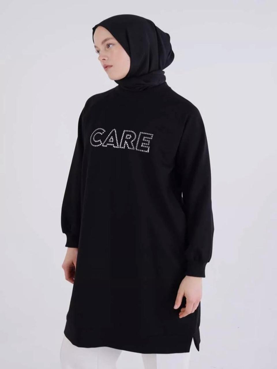 cotton black tunic