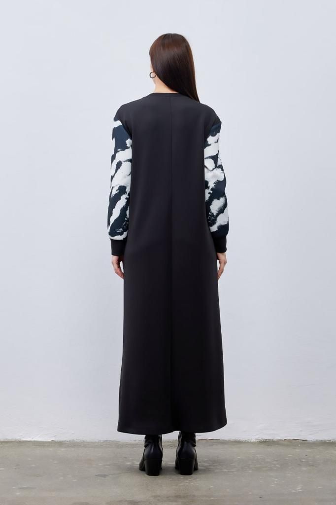 Blossom Collection Leather Detail Elegant Dress