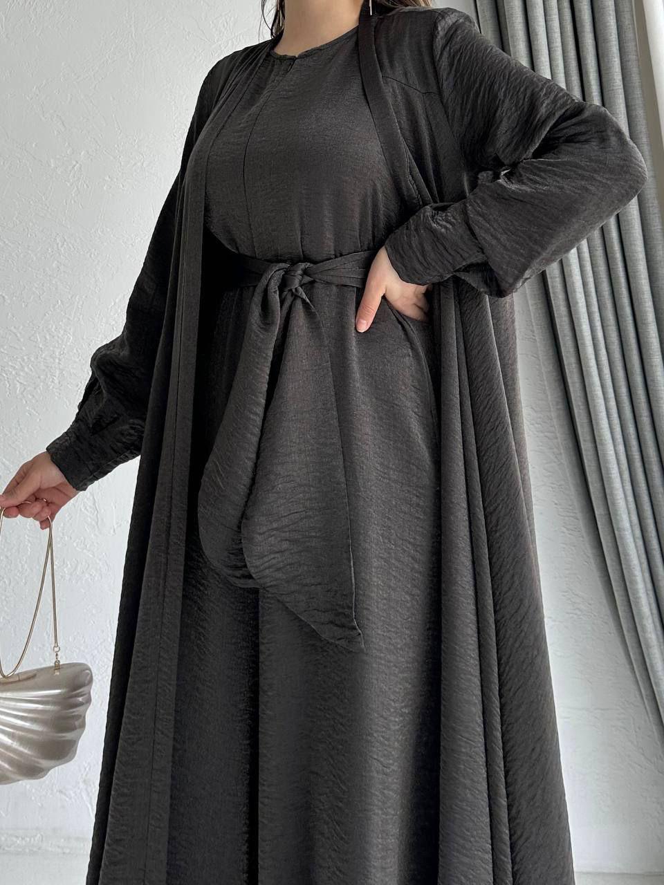 Two-Piece Abaya Jumpsuit Set