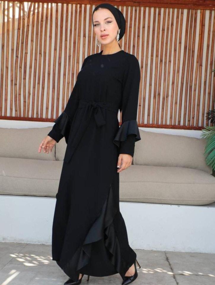 abaya satin crepe stylish dress