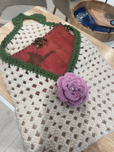Handmade Crochet Book Cover,İPad Cover,Notebook Cover