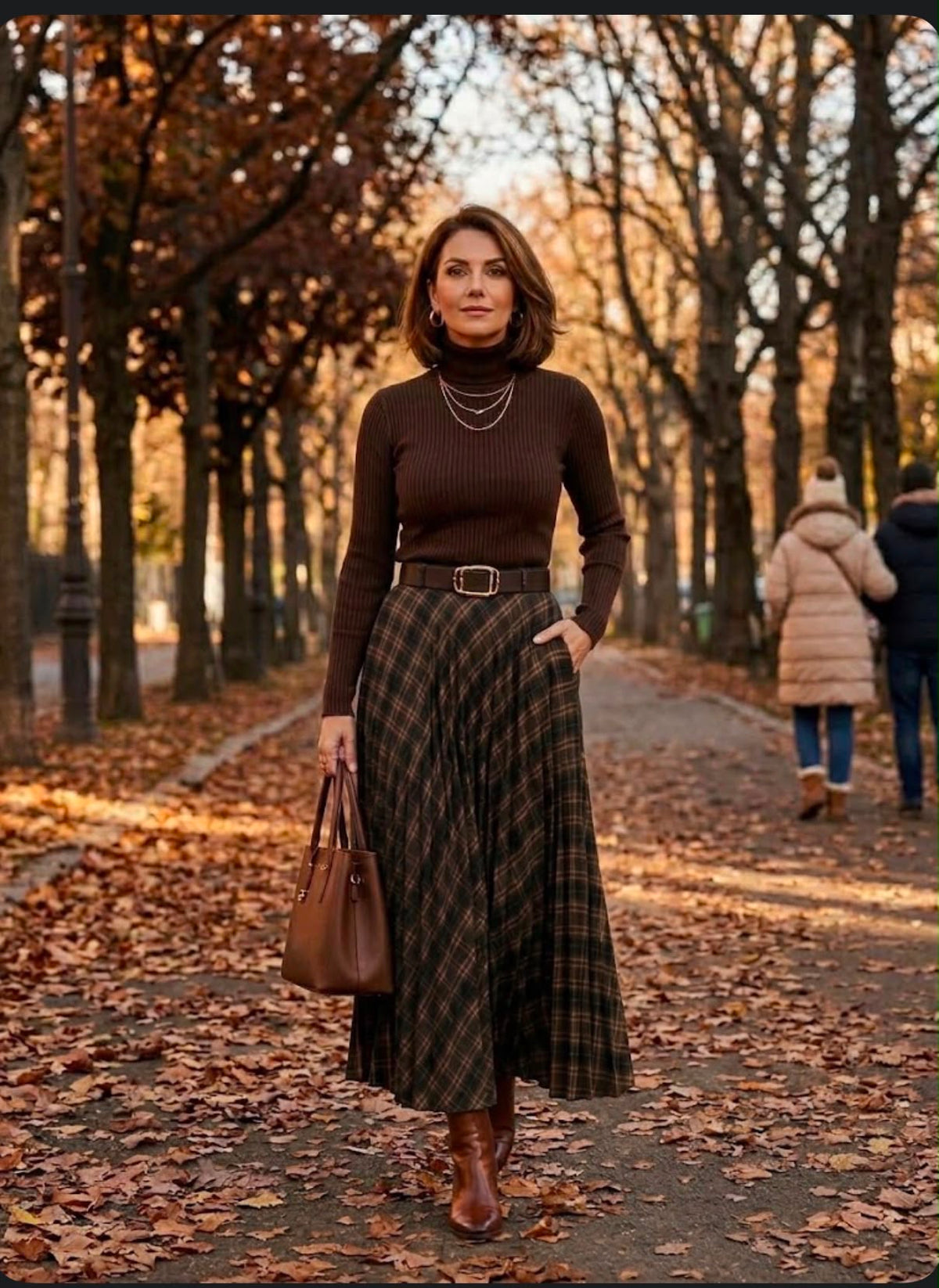 Vintage Tartan Long Skirt