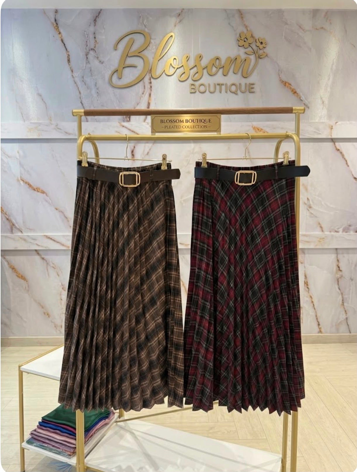Vintage Tartan Long Skirt