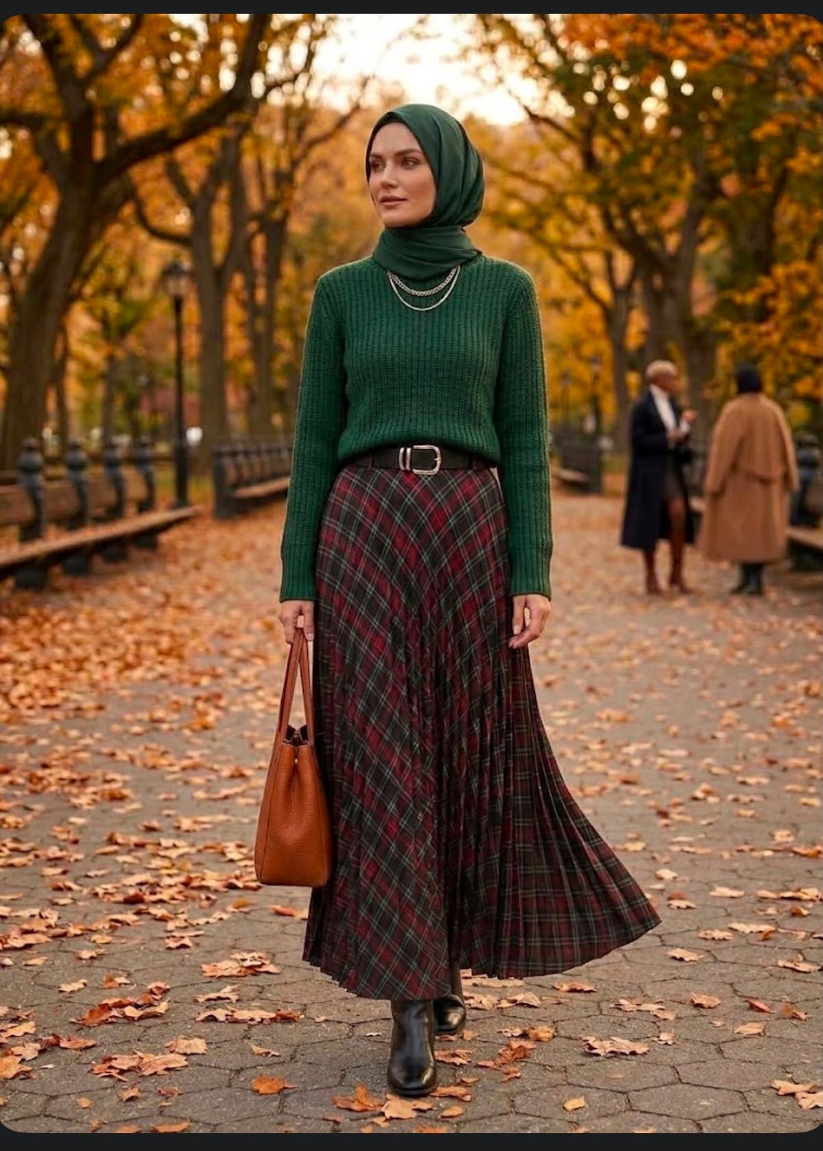 Vintage Tartan Long Skirt