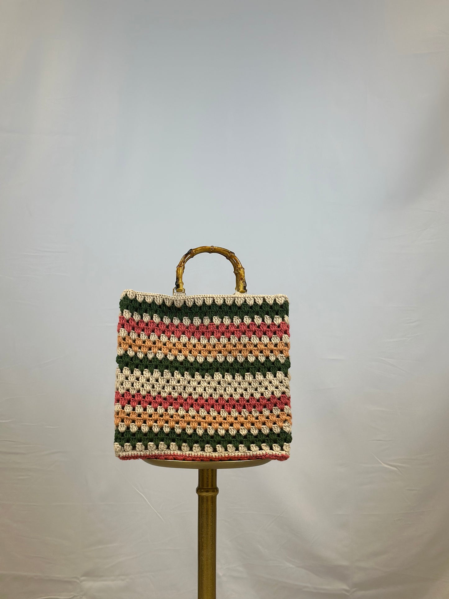 Handmade Crochet Bag: Colorful Yarn