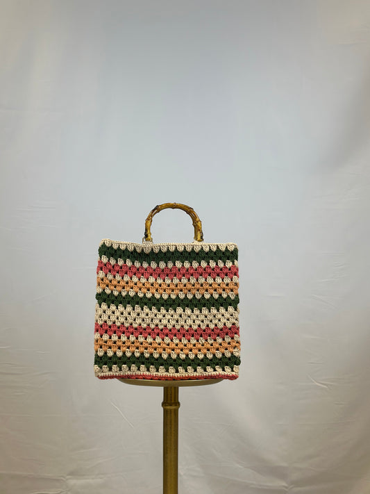 Handmade Crochet Bag: Colorful Yarn