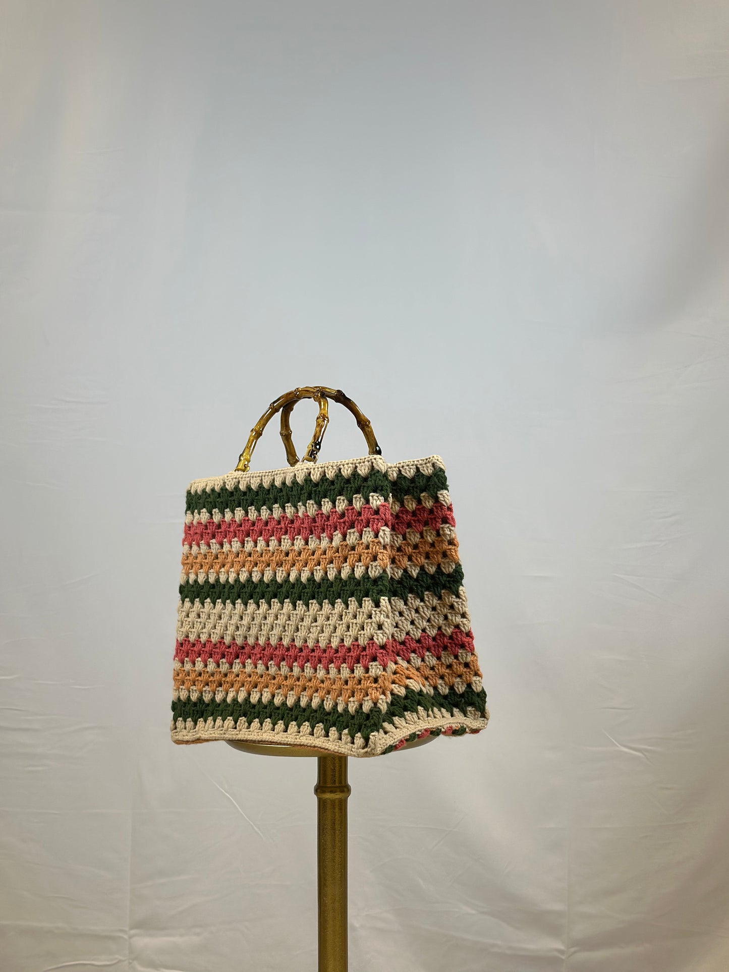 Handmade Crochet Bag: Colorful Yarn