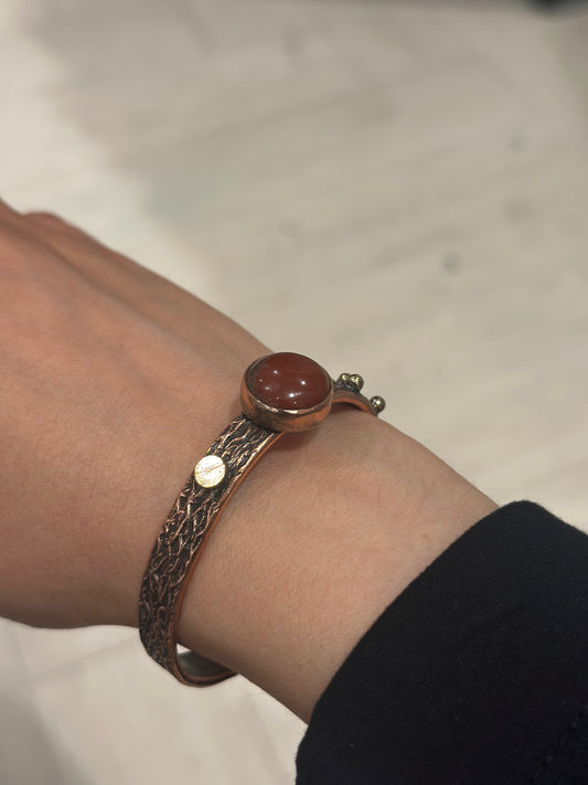 Handmade Copper Bracelet– Adjustable Minimalist Bangle