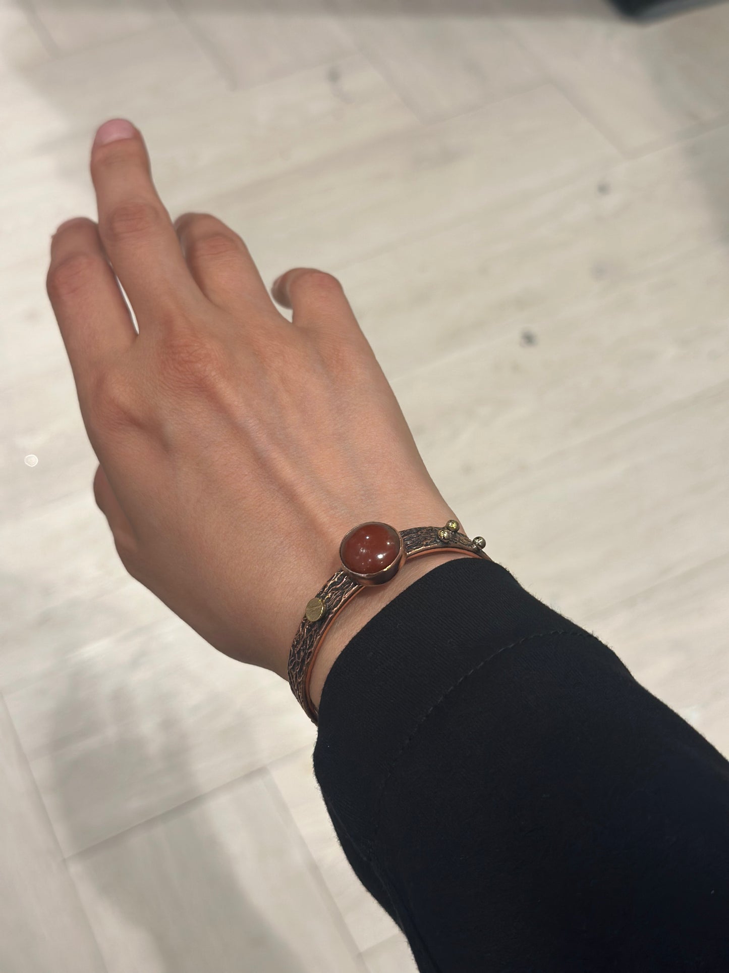 Handmade Copper Bracelet– Adjustable Minimalist Bangle