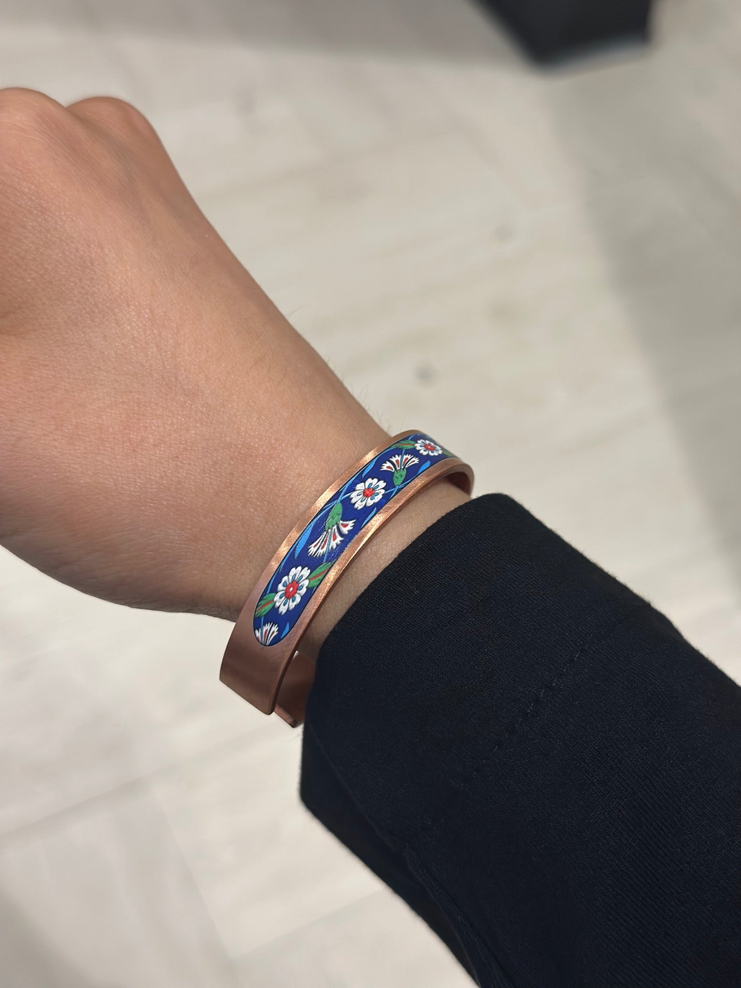 Handmade Copper Bracelet– Adjustable Minimalist Bangle