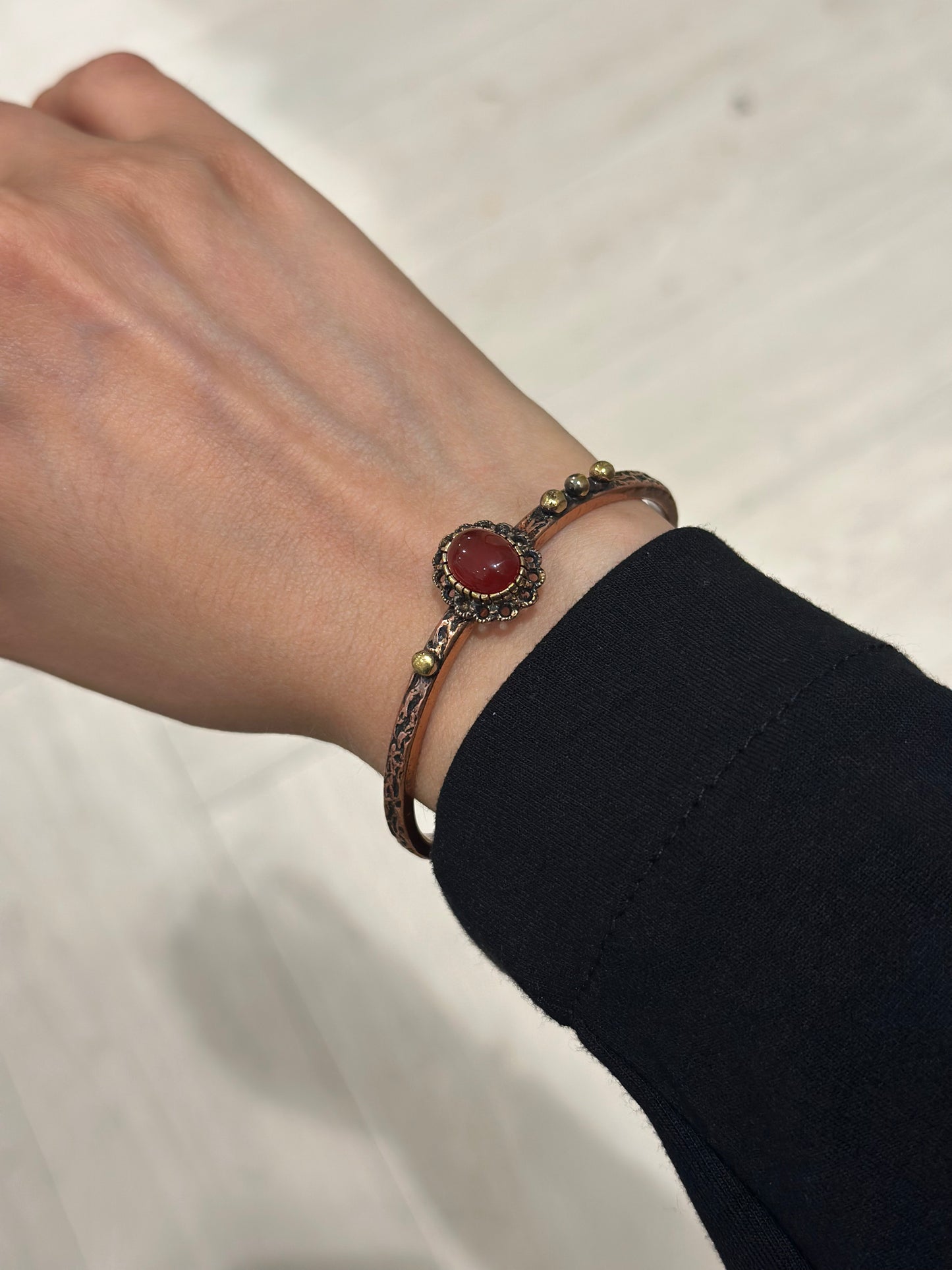 Handmade Copper Bracelet– Adjustable Minimalist Bangle