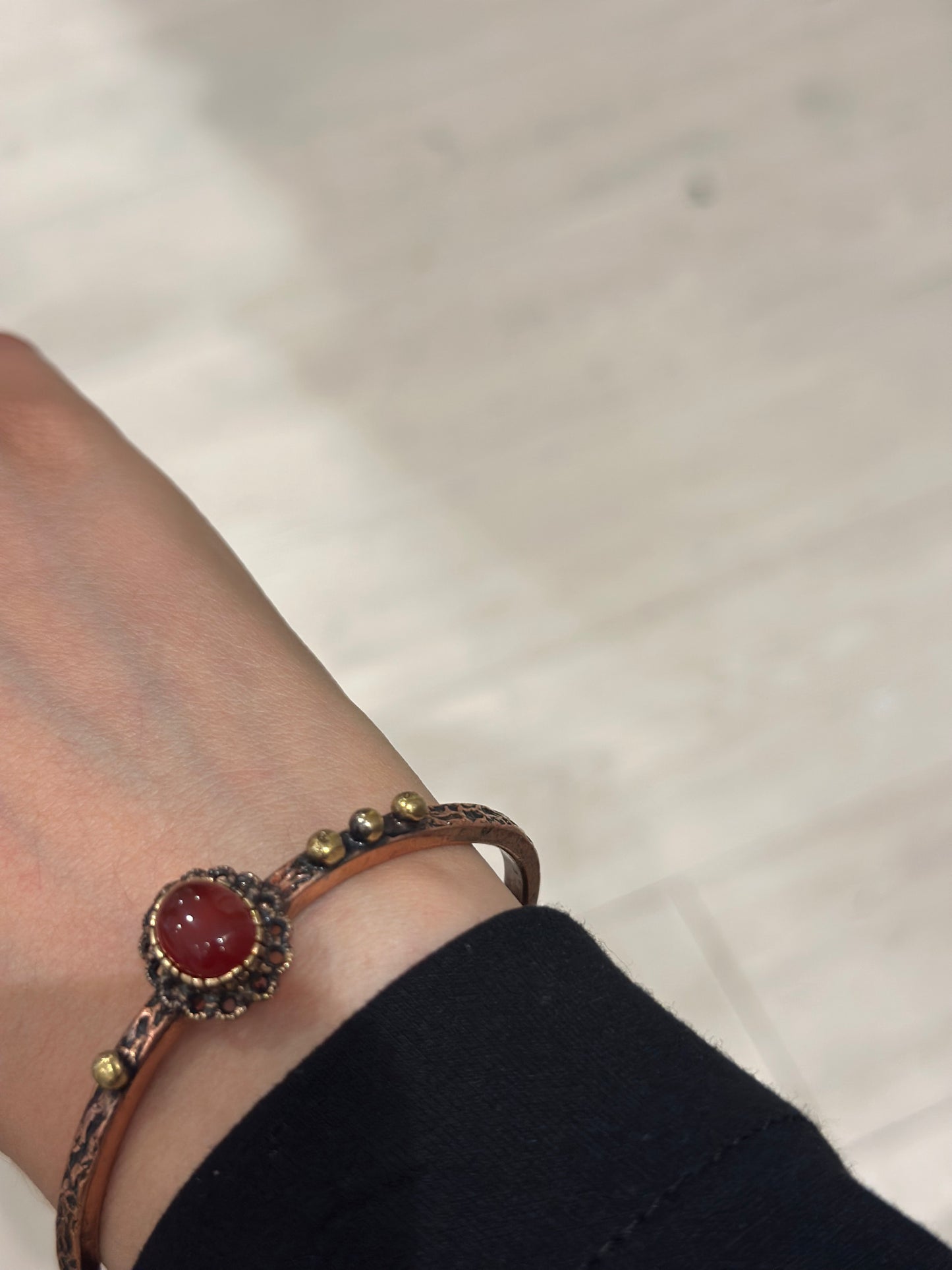 Handmade Copper Bracelet– Adjustable Minimalist Bangle