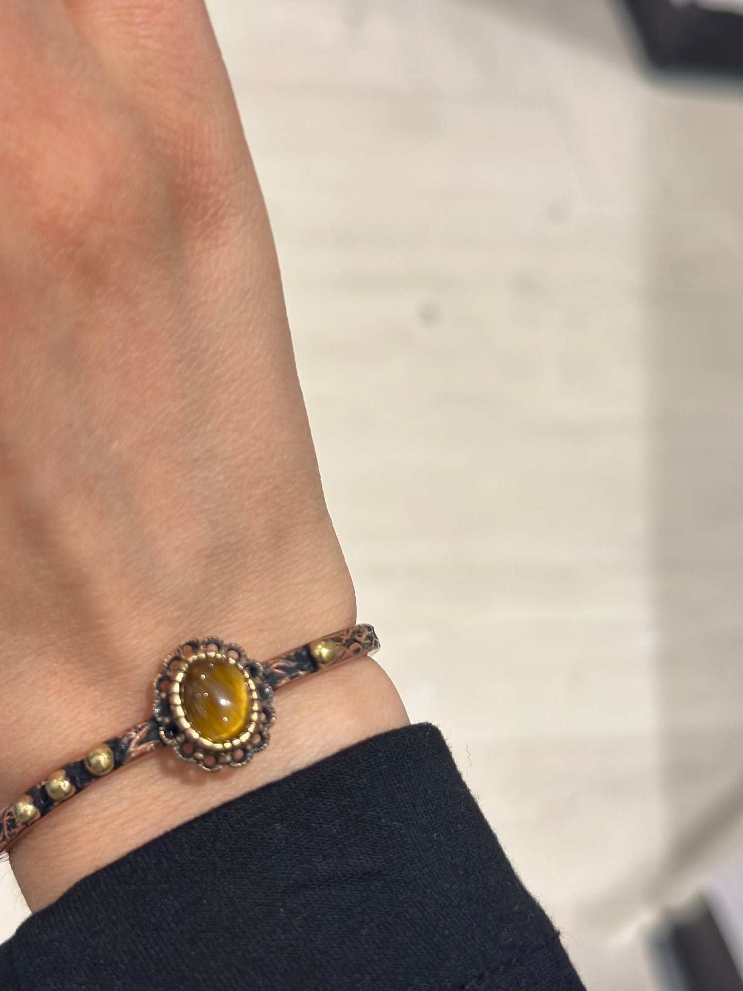 Handmade Copper Bracelet– Adjustable Minimalist Bangle