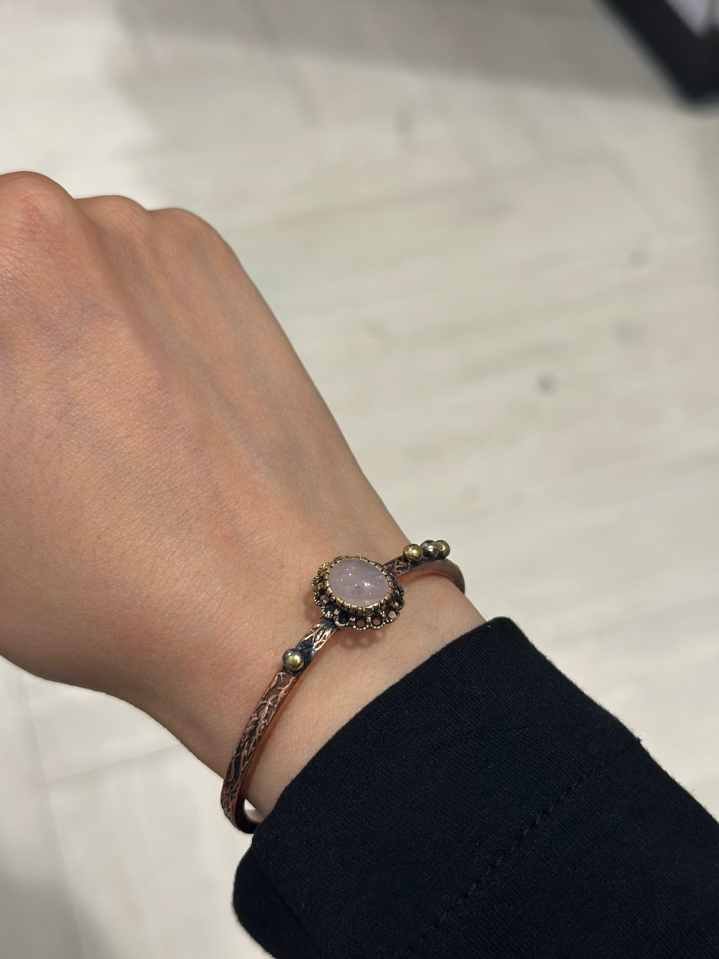 Handmade Copper Bracelet– Adjustable Minimalist Bangle