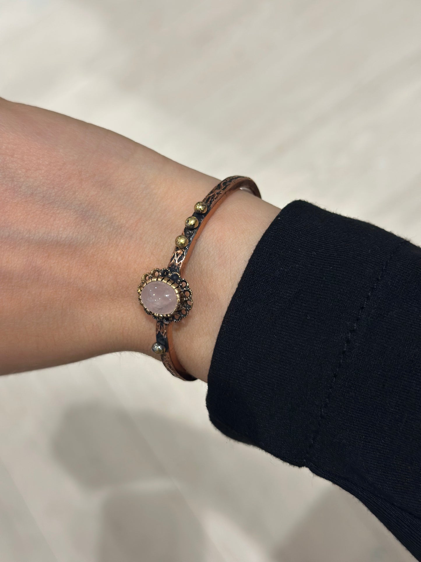 Handmade Copper Bracelet– Adjustable Minimalist Bangle