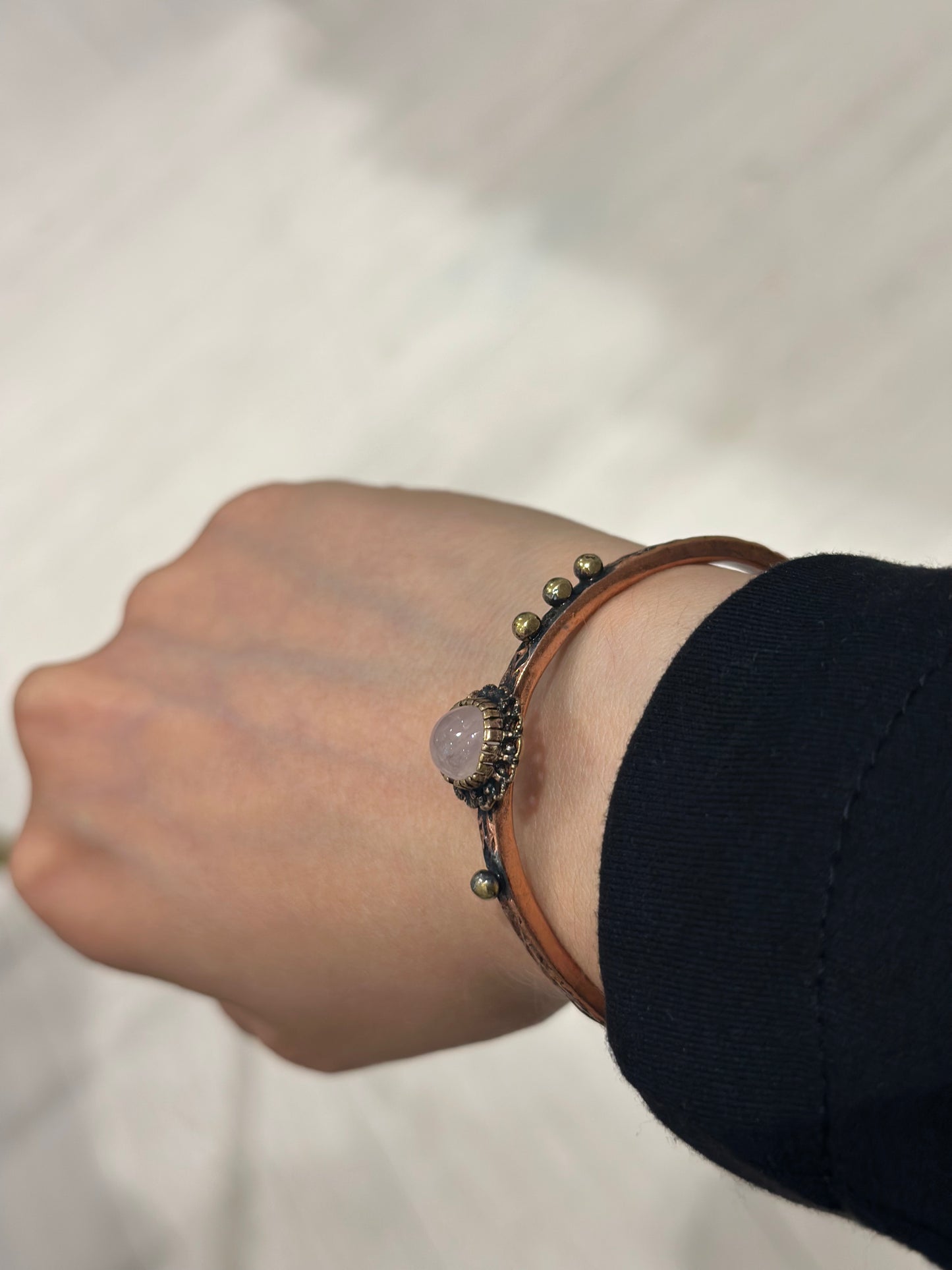 Handmade Copper Bracelet– Adjustable Minimalist Bangle