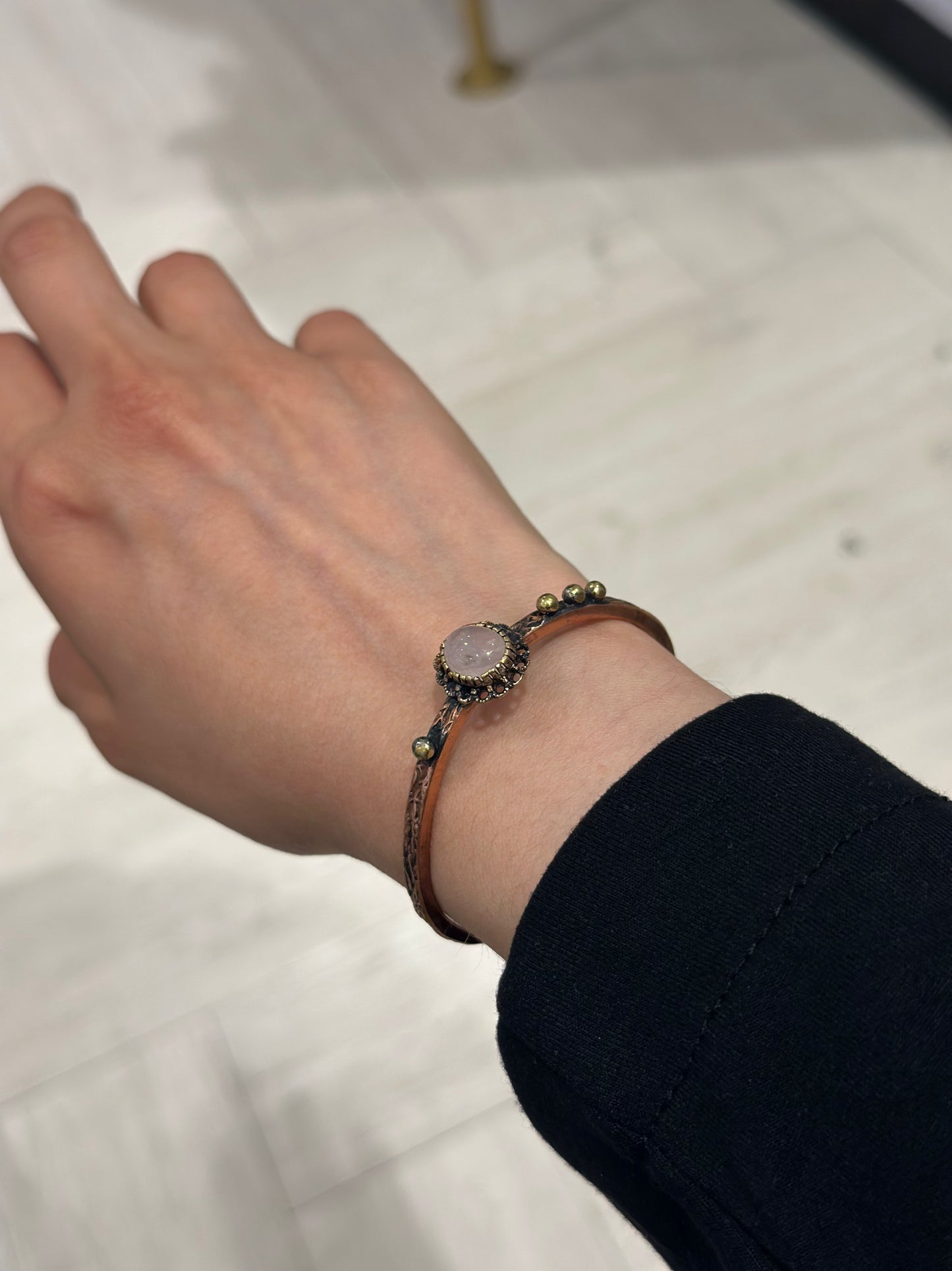 Handmade Copper Bracelet– Adjustable Minimalist Bangle