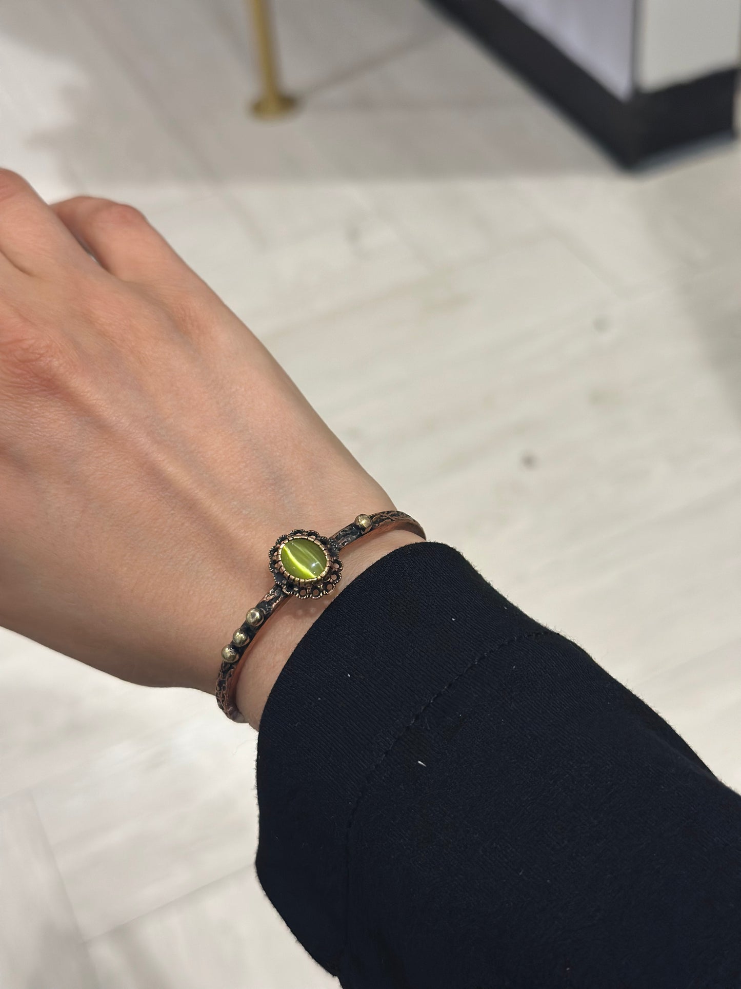 Handmade Copper Bracelet– Adjustable Minimalist Bangle