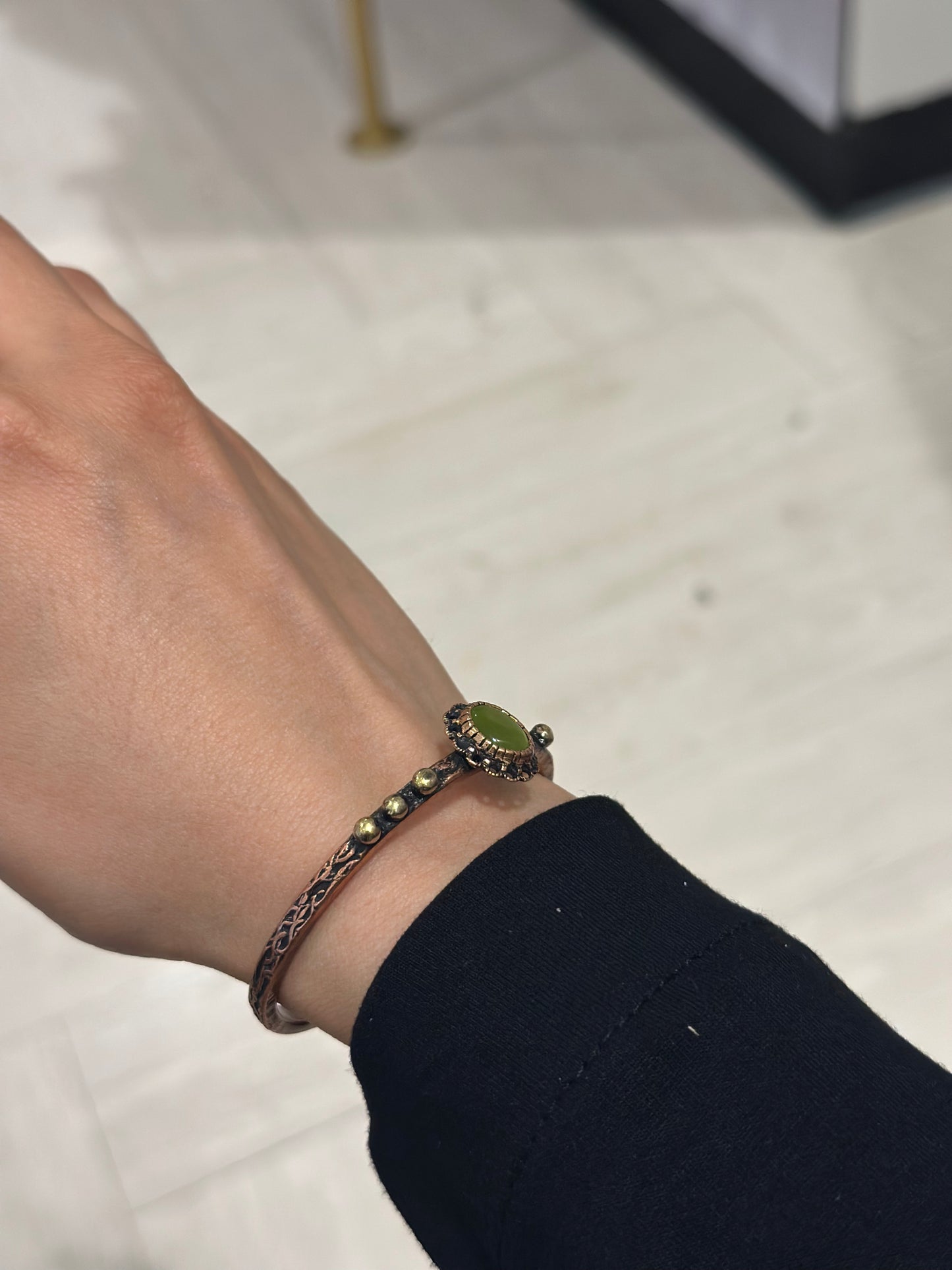 Handmade Copper Bracelet– Adjustable Minimalist Bangle