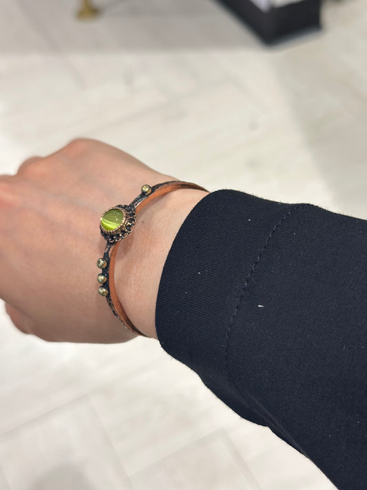 Handmade Copper Bracelet– Adjustable Minimalist Bangle