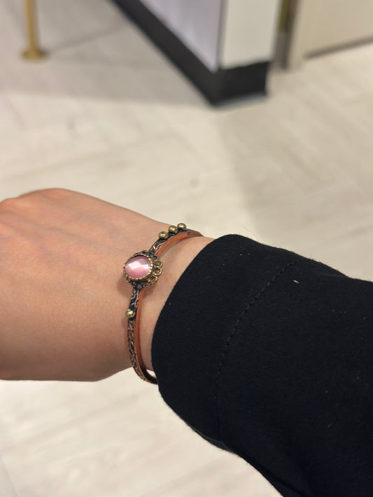 Handmade Copper Bracelet– Adjustable Minimalist Bangle