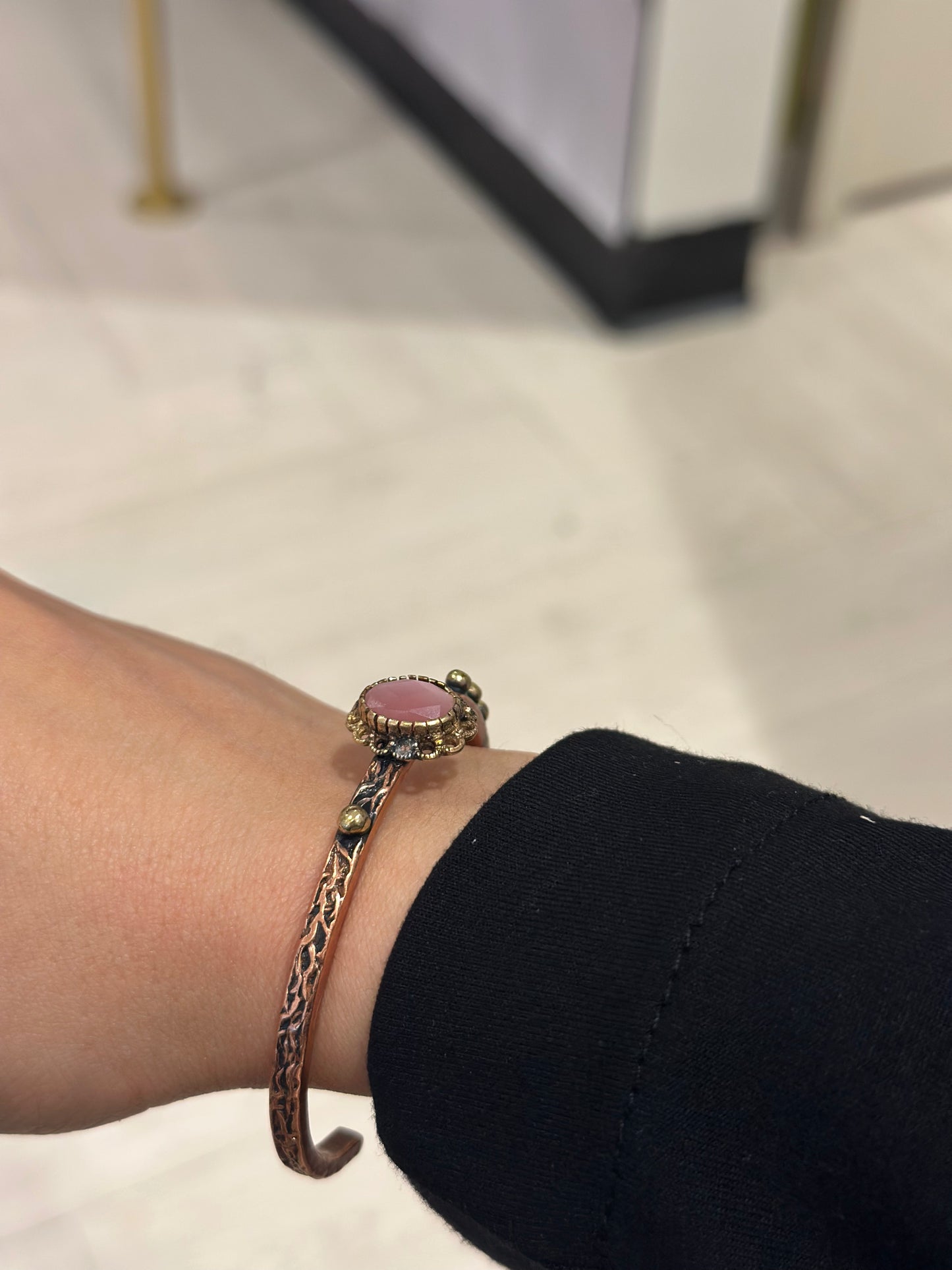 Handmade Copper Bracelet– Adjustable Minimalist Bangle