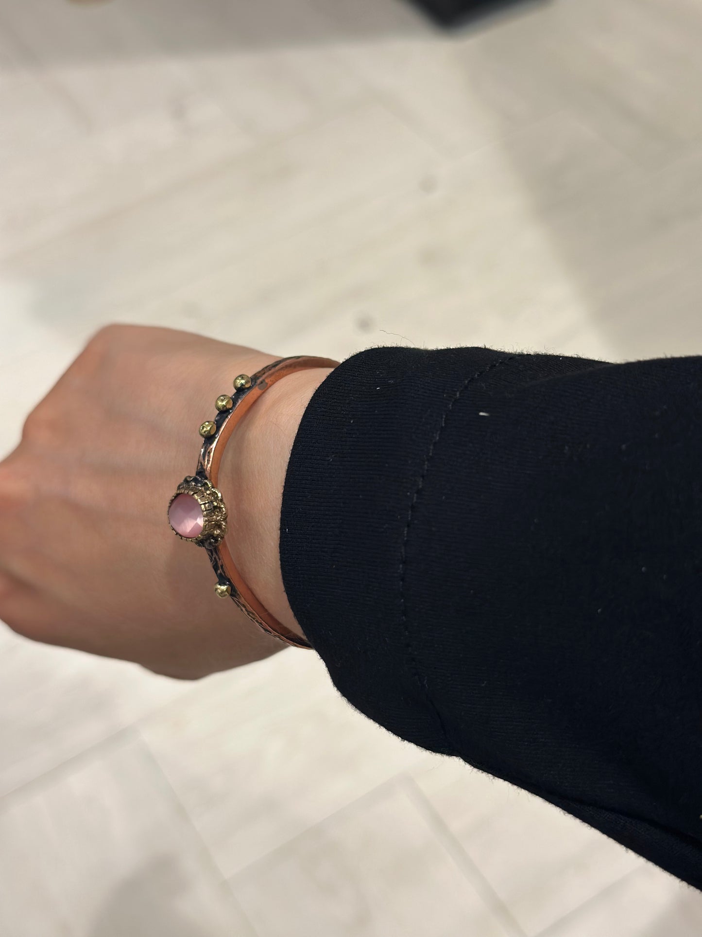 Handmade Copper Bracelet– Adjustable Minimalist Bangle